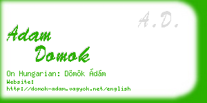 adam domok business card