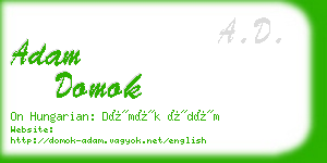 adam domok business card